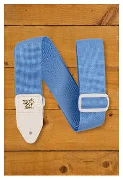 Ernie Ball Polypro Guitar Strap - Soft Blue w/White Ends