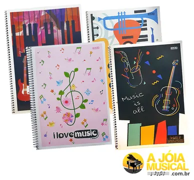 São Domingos Caderno de Música Pautado 50 Folhas - Capa Dura