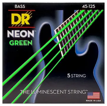 DR Strings NGB5-45 Hi-Def Neon Green 45-125
