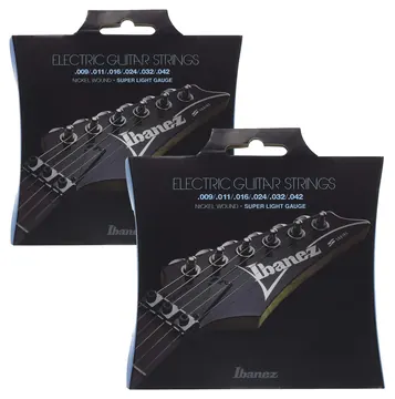 Electric Guitar Strings 9-42 Ibanez IEGS6 Super Light X2 SET OFFER