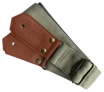 Veelah Navy Green Canvas Guitar Strap
