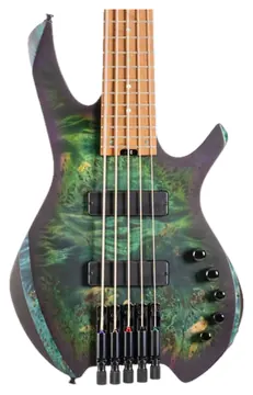 Cort Artisan Space 5-string Headless Bass in Star Dust Green with Gig Bag