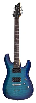 Schecter 443 | C-6 Plus Electric Guitar | Ocean Blue Burst