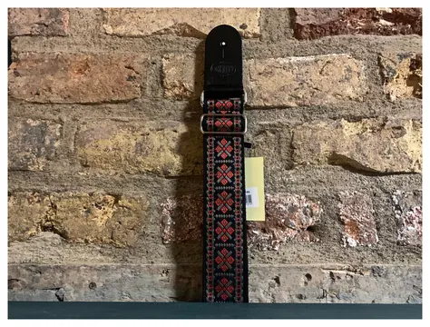 Gaucho GST-181-RG Traditional Jacquard Strap Diamond Black/Red