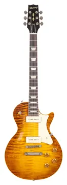 Heritage Custom Shop Core Collection H-150 P90 Electric Guitar with Case, Dirty Lemon Burst, Artisan Aged