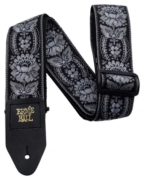 Ernie Ball 4150 Jacquard Gewebe-Gitarrengurt (50mm), silver orleans