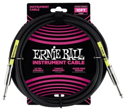 Ernie Ball Jack Droit/Droit 3m Noir 6048