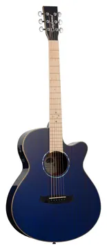Tanglewood TW4CEBLA Electro Acoustic Super Folk All Mahogany Aqua Blonde Gloss