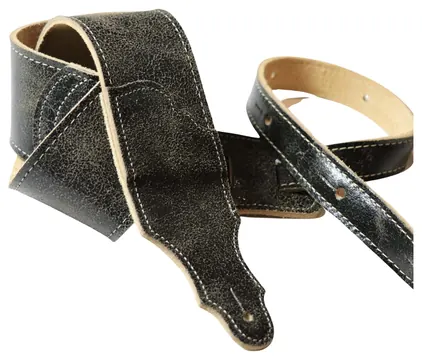 Franklin Strap 2.5" Slate Distressed Leather Black
