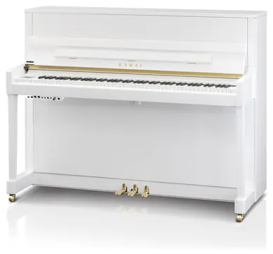 Kawai K-200 Klavier weiß poliert – Millennium-III-Mechanik mit ABS-Carbon, Fichten-Resonanzboden