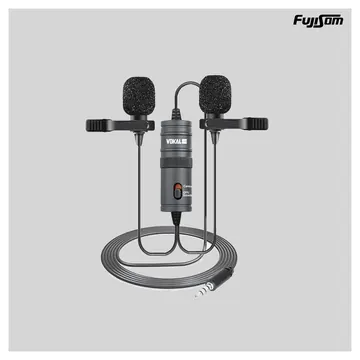 Vokal Microfone Vokal SLM-20 Duplo Lapela Com Fio | Fujisom