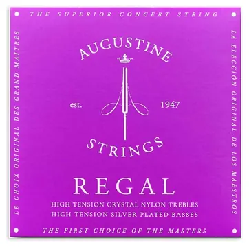 Jogo de Cordas Augustine Regal Blue Guitarra Clássica Tensão Alta 650537