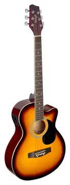 Stagg SA20ACE SNB Elektro-akoestische auditorium gitaar met cutaway en lindehouten top