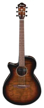 Ibanez AEG70L Tiger Burst High Gloss Linkshandige Westerngitaar met Element