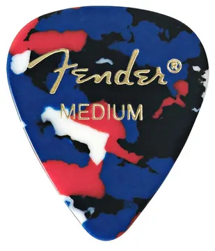 Fender Classic Celluloid 351 confetti medium Plektren (12 Stück)