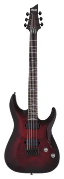 Schecter Omen 6 Elite Schwarz-Kirsch-Farbverlauf