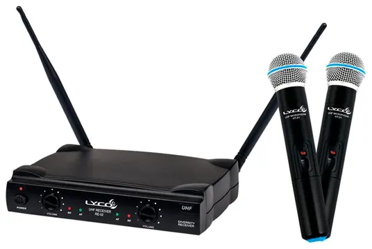 Lyco Microfone Sem Fio Duplo M?o Lyco UH02MM UHF