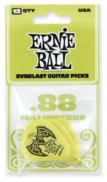 Ernie Ball 9191 Confezione da 12 di robusti plettri in Delrin .88mm