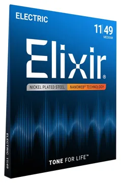 Elixir Electric Guitar Strings Elixir 12102 Nanoweb 11-49 Medium 100% Genuine