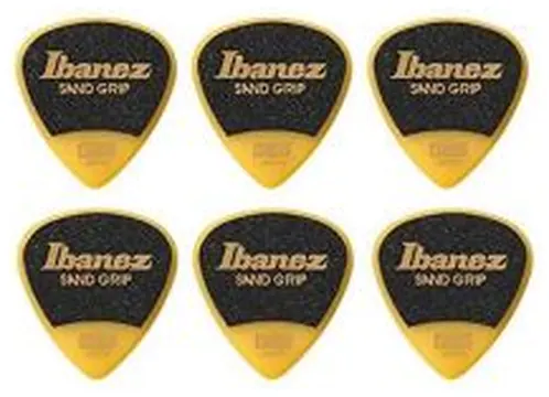Blister plettri Ibanez PPA16MSG-YE sand grip wizard Medium 6pz yellow
