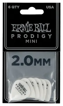 Ernie Ball Plektren Prodigy Mini 2,00 mm weiß 6 Stück EB9203
