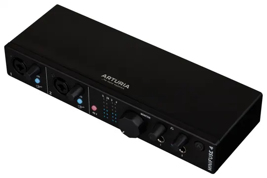 Arturia Minifuse 4 Black Interfaccia Audio USB-C Con 2 Input Combo, 2 Input Trs, 4 Out
