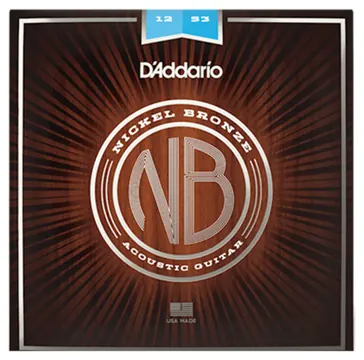 D'Addario NB1253 Regular Light Acoustic Guitar Strings Nickel Bronze