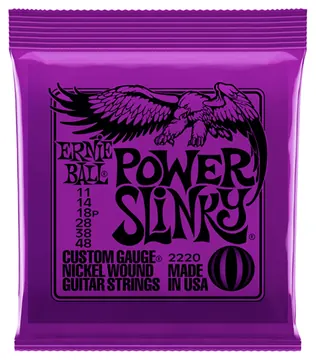 Ernie Ball 2220 Power Slinky Wound Guitar Strings Nickel