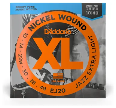 D_Addario D'addario EJ20 Nickel Wound Jazz Extra Light 12-52