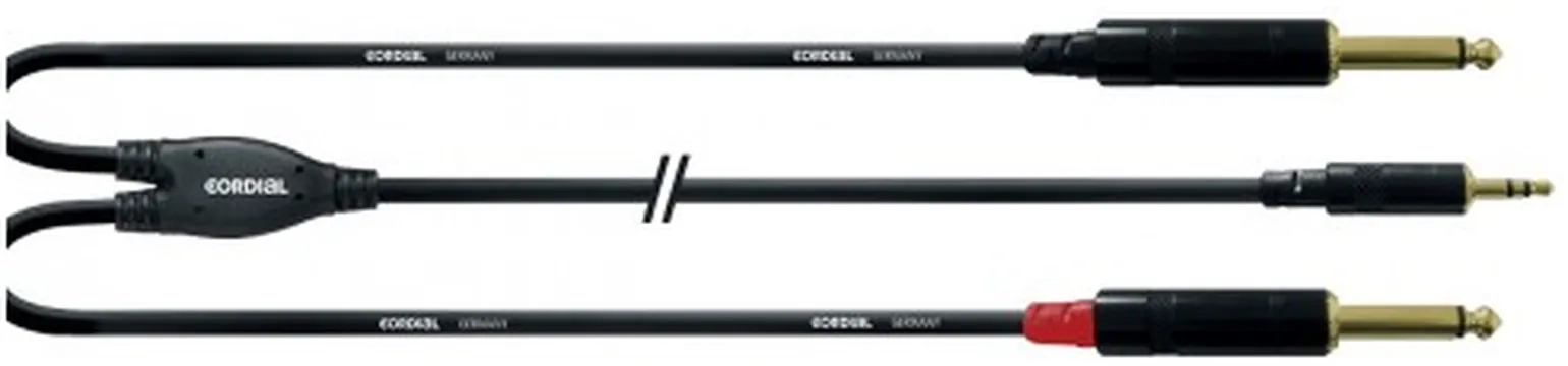 Cordial CFY15WPP Câble Y Mini-Jack Stéréo/2 Jacks Mono - 1.5M