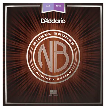D'Addario NB1152 Custom Light Acoustic Guitar Strings Nickel Bronze