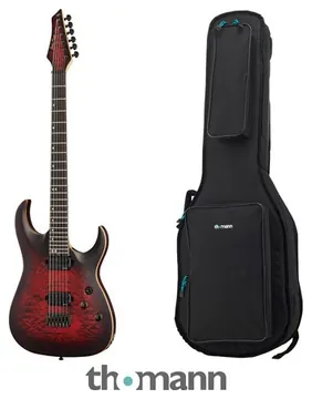 Harley Benton Amarok-BT BKRD Quilted Bundle