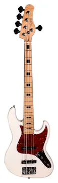 Tagima Contrabaixo Tagima TJB5 OWH C/TT 5 Cordas Classic Series Jazz Bass Passivo Branco C/ Escudo Tortóise e Escala Clara