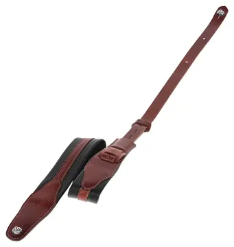 Gewa 531.383 Gitarrengurt Prestige 65 padded Security Locks Ledergurt (65mm), black croc/brown