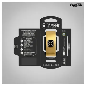 Ibox Abafador DE Cordas Damper Ibox P/baixo DTMD-25 Premium Medio Dourado