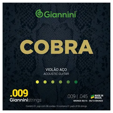 Giannini Encordoamento para Violão Giannini GEEWAK Série Cobra 0.009