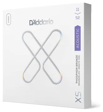Acoustic Guitar Strings D'Addario 11-52 Coated Phosphor Bronze, Custom Light X3 PACK