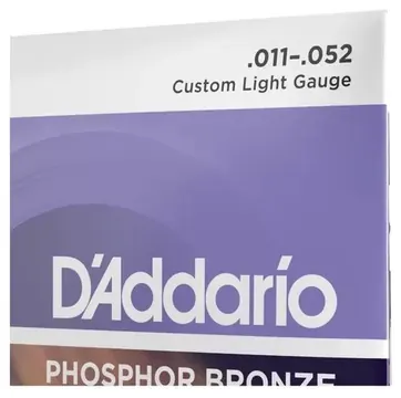 D'Addario Encordoamento D'Addario Phosphor Bronze para Violão Acústico 011