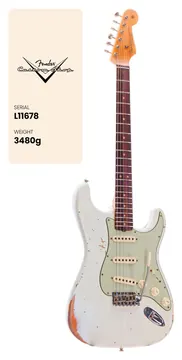 Fender Custom Shop Stratocaster L-Series Ltd Heavy Relic Aged Olympic White