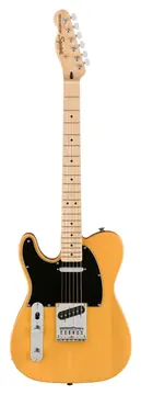 Squier Affinity Series Telecaster Left-Handed Electric Guitar, Maple FB, Butterscotch Blonde