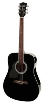 Richwood Lefthanded Acoustic Guitar Black RD-12L-BK
