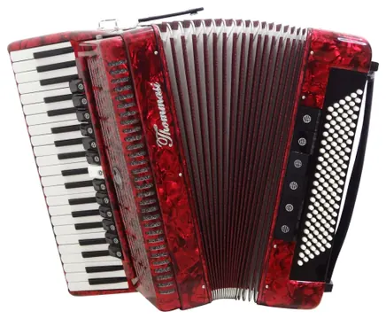 Thommasi Acordeon 120 Baixos 41 Teclas Ta 12020 Vermelho Thommasi