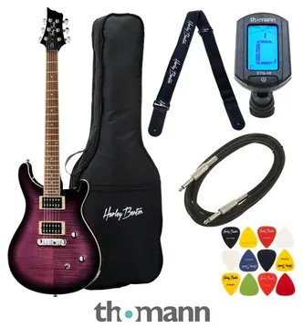 Harley Benton CST-24 Purple Burst Bundle