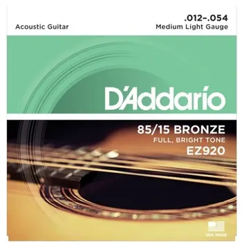 D_Addario D'addario EZ920 85/15 Bronze Jeu DE Corde Pour Guitare Folk 12-54