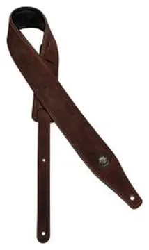 Gaucho Top Quality Suede Guitar Strap - Dark Brown