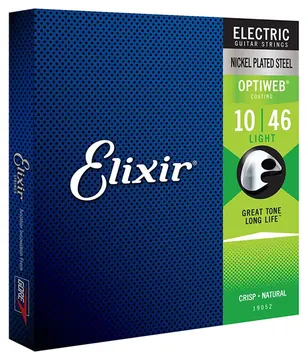 Elixir Strings Encordoamento Elixir para Guitarra 010 Optiweb Light