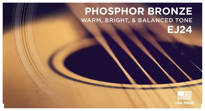 D'Addario EJ24 Phosphor Bronze, True Medium, 13-56 Acoustic Guitar Strings
