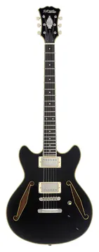 D'Angelico Exce DC Tour Solid Black Chitarra semiacustica