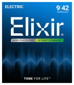 Elixir E-Gitarrensaiten Optiweb Super Light 09-42 E19002
