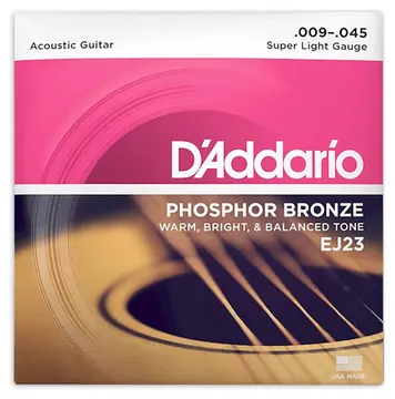 Jogo de Cordas DAddario EJ23 009 para Phosphor Bronze